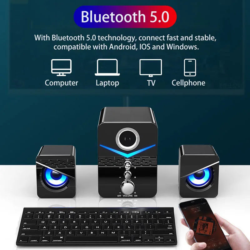 Home Theater System Caixa De Som PC Bass Subwoofer Bluetooth Speaker Computer Speakers Music Boombox Desktop Laptop Altavoces TV