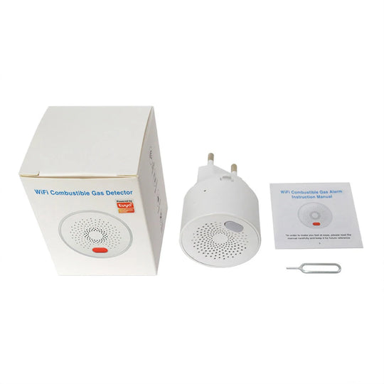 AC110-230V Tuya Wifi Natural Gas Sensor Combustible Household Smart Gas Alarm Detector Leakage Sensor Fire Safety Smart Home