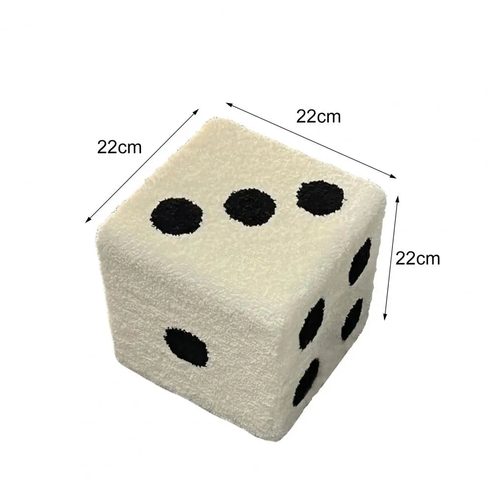 Creative Cubic Imitation Lamb Wool Funny Shoes Stool Bedroom Decorative Dices Stool Living Room Mobile Furniture Home Decoration