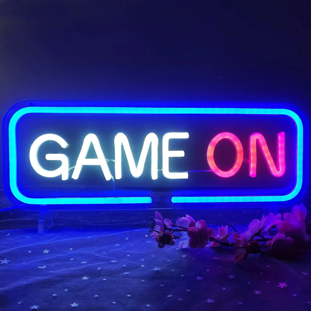 Game On Neon Signs Neon Lights Game console LED Neon Signs For Wall Decor Bar Lights Gaming Room Bedroom Decoration Lights