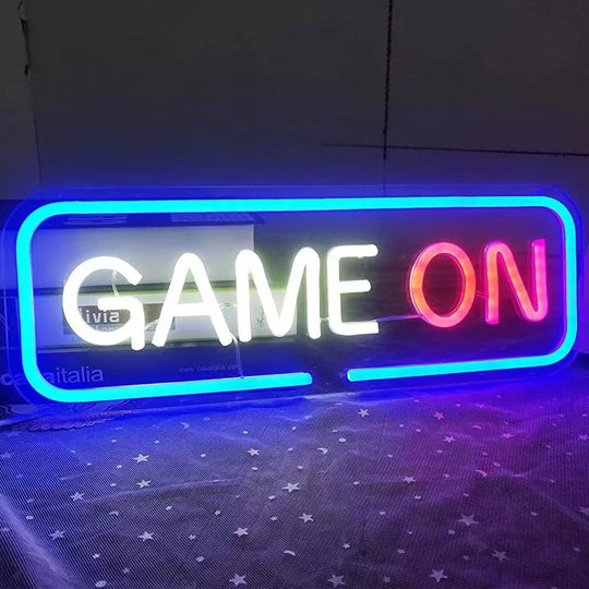 Game On Neon Signs Neon Lights Game console LED Neon Signs For Wall Decor Bar Lights Gaming Room Bedroom Decoration Lights